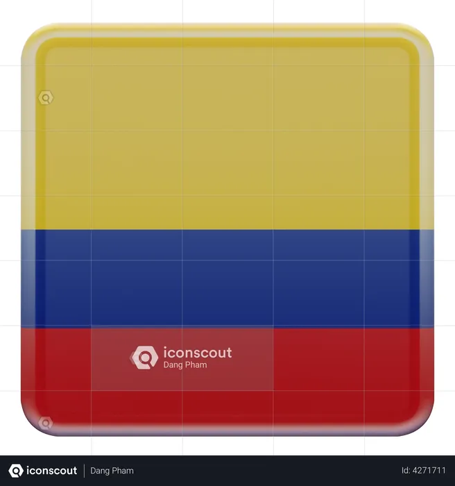 Colombia Flag Flag 3D Illustration