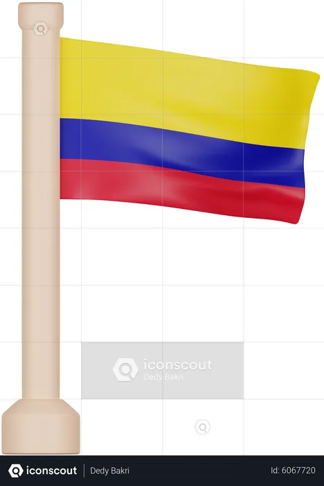 Colombia Flag Flag 3D Icon