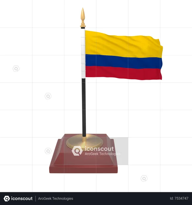 Colombia flag Flag 3D Icon