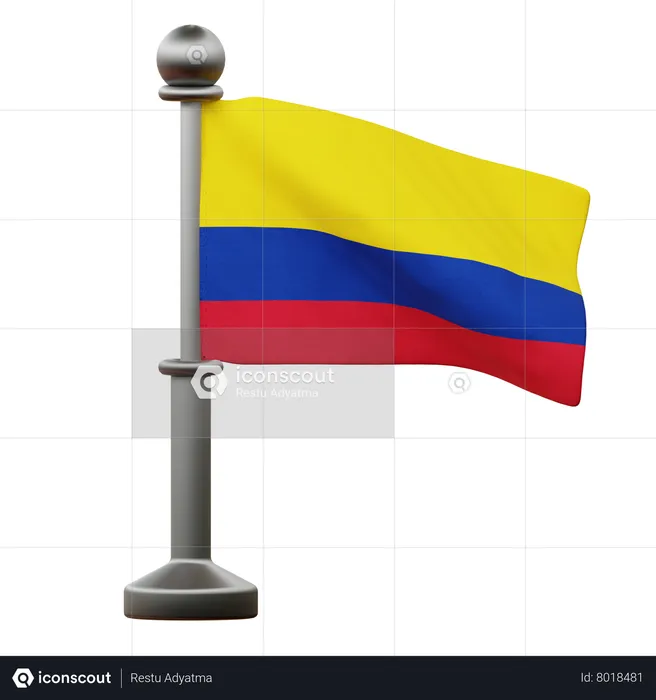 Colombia Flag Flag 3D Icon
