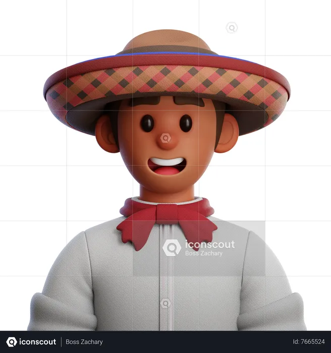 Colombian People  3D Icon