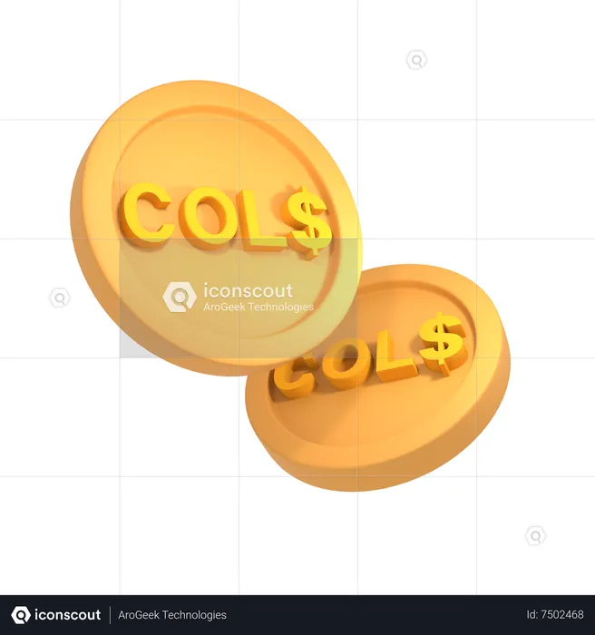 Colombian peso  3D Icon