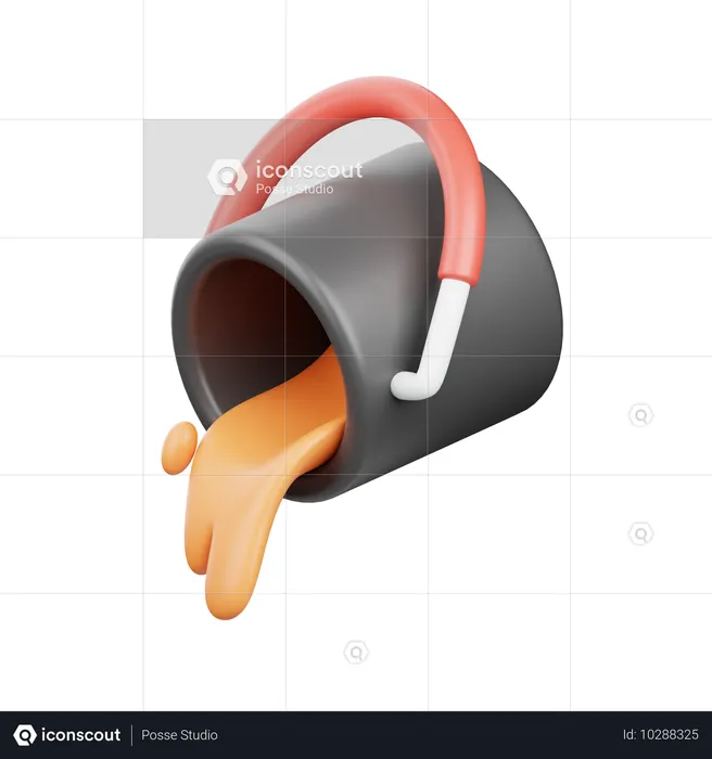 Color Bucket  3D Icon