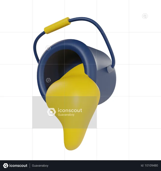 Color Bucket  3D Icon