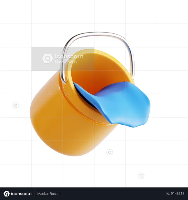 Color Bucket  3D Icon