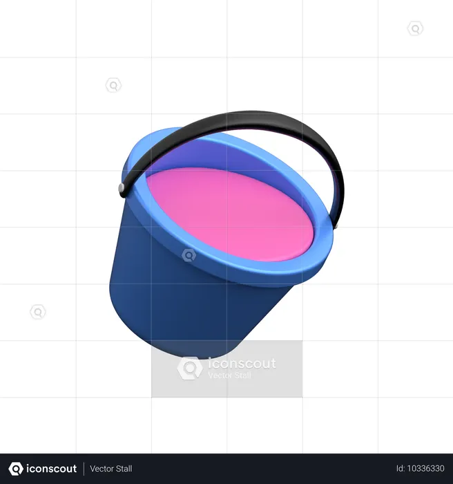 Color Bucket  3D Icon