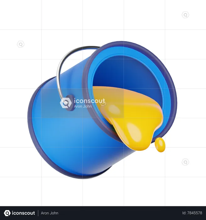 Color Bucket  3D Icon