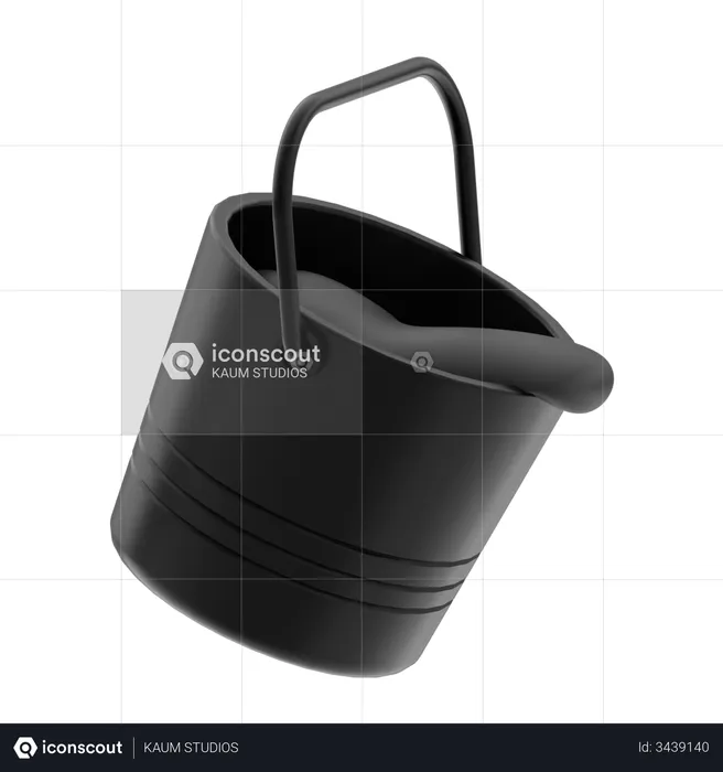 Color Bucket  3D Illustration