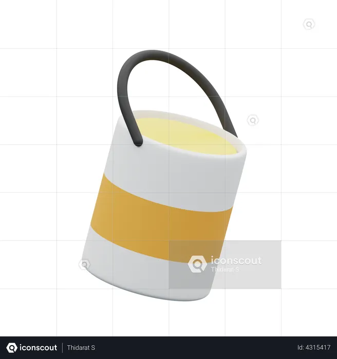 Color bucket  3D Illustration