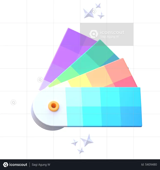 Color Card  3D Icon