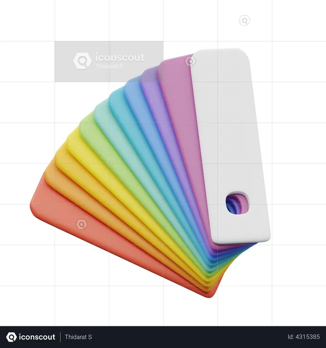 Color chart  3D Illustration