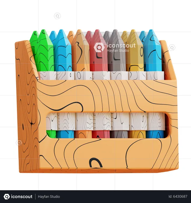 Color Crayons  3D Icon
