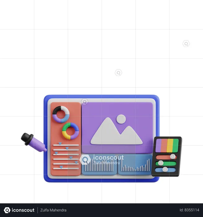 Color Grading  3D Icon