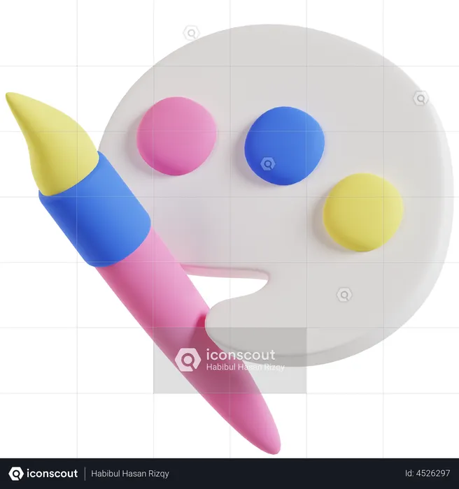 Color Palete  3D Illustration