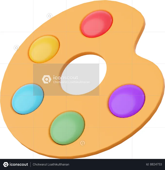 Color palette  3D Icon