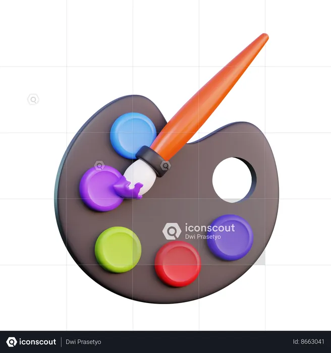 Color Palette  3D Icon