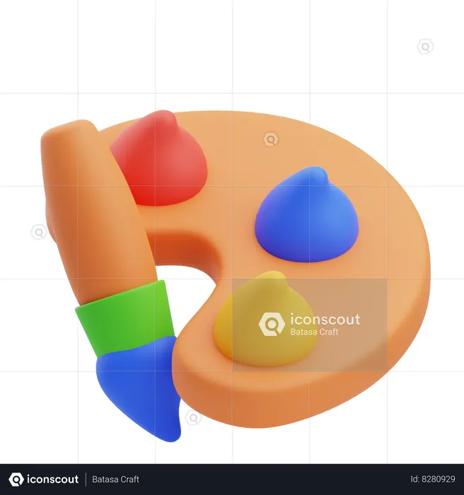 Color Palette  3D Icon