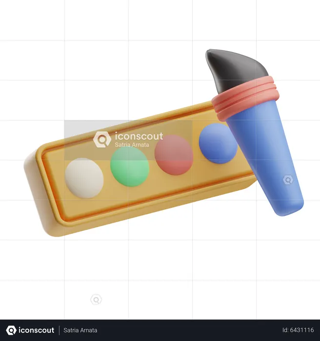 Color Palette  3D Icon