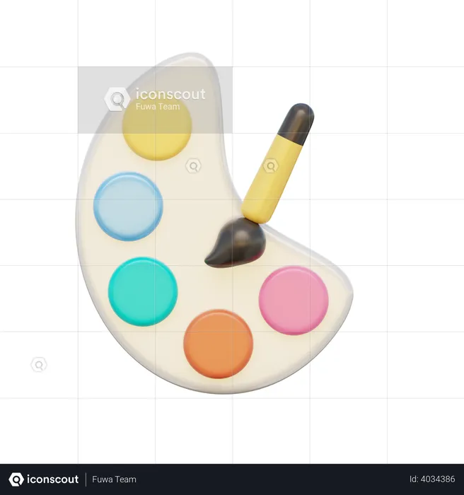 Color palette  3D Illustration