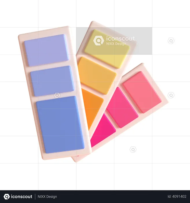 Color palette  3D Illustration