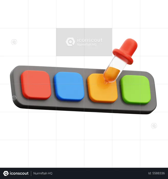 Color Palette Picker  3D Icon