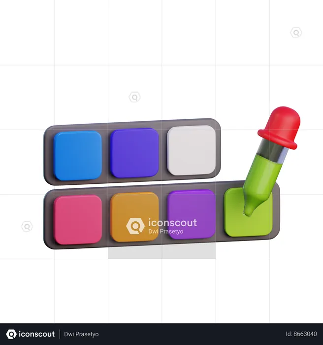 Color Pallete  3D Icon