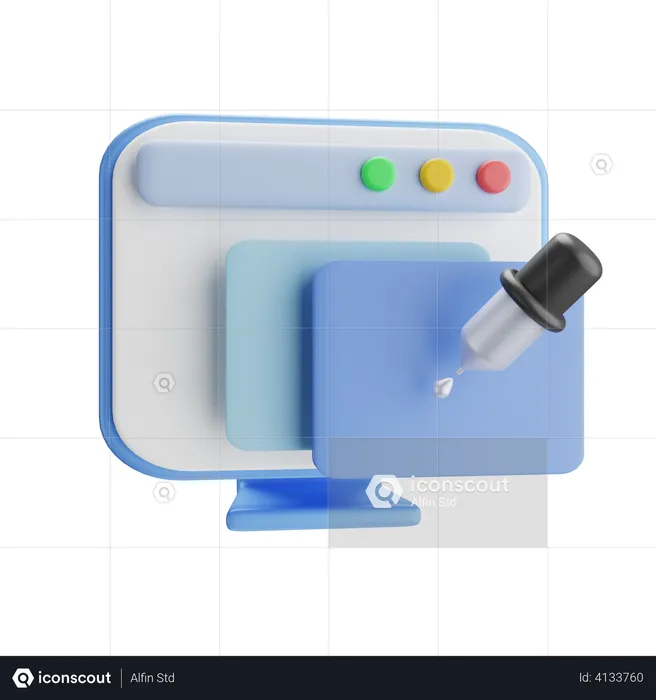 Color Picker Tool  3D Illustration