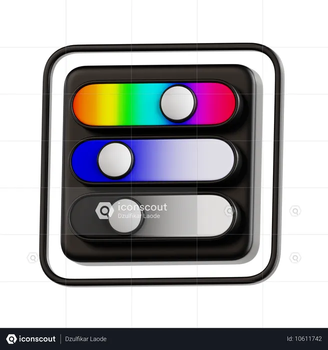 Color Slider  3D Icon