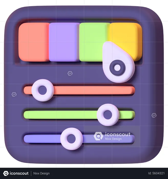 Color Slides  3D Icon