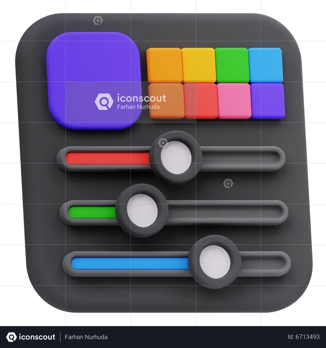 Color Slides  3D Icon