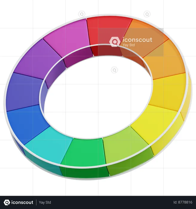 Color Wheel  3D Icon