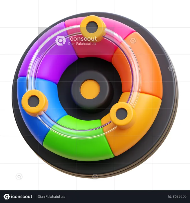 Color Wheel  3D Icon