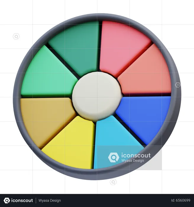 Color Wheel  3D Icon