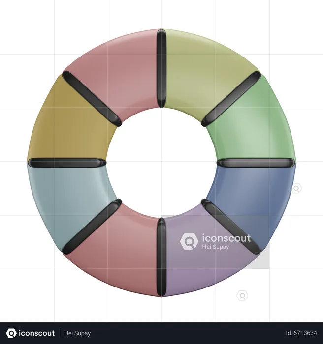 Color Wheel  3D Icon