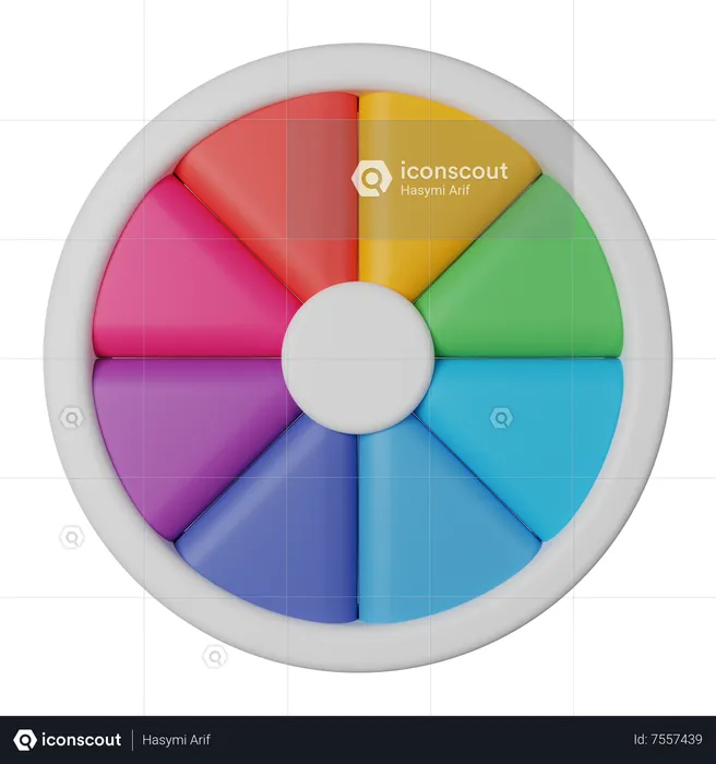 Color Wheel  3D Icon