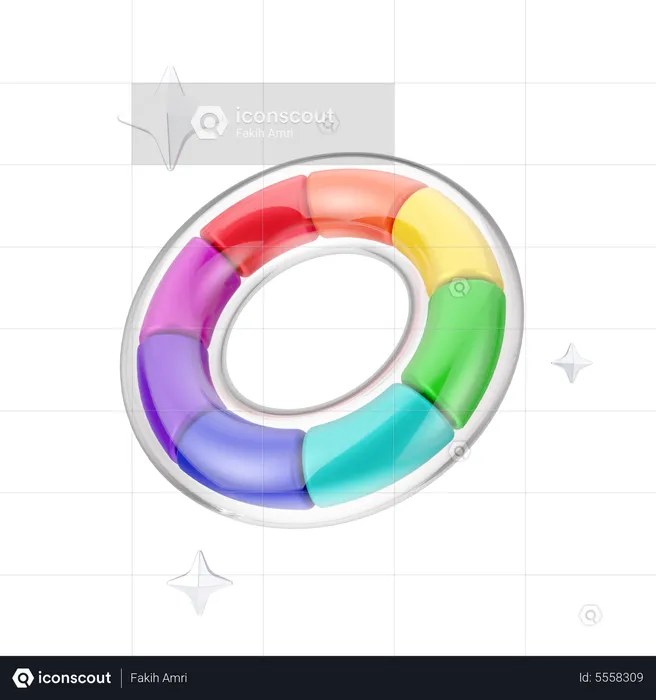 Color Wheel  3D Icon