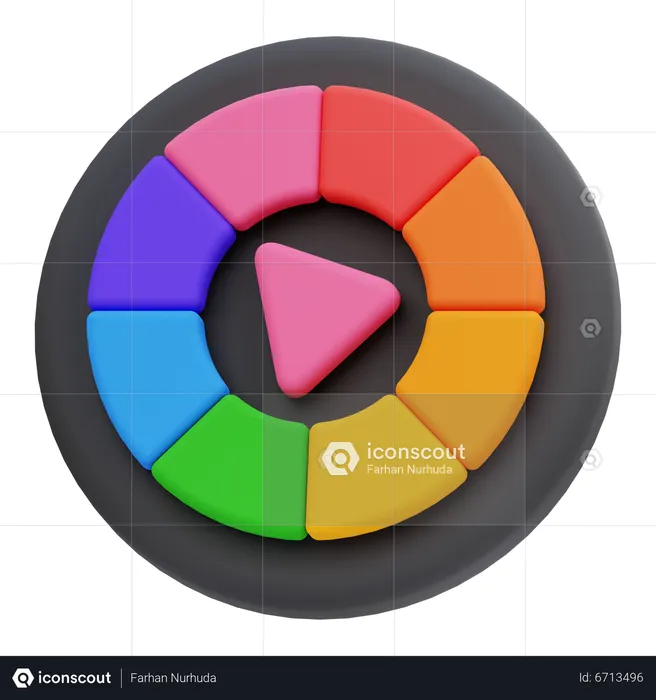 Color Wheel  3D Icon