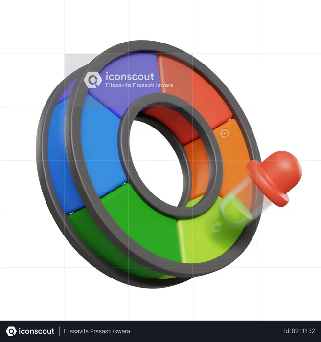 Color Wheel Picker  3D Icon