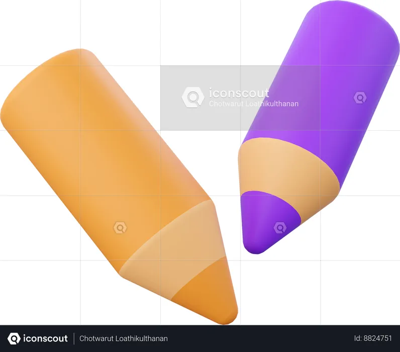 Colored pencils  3D Icon