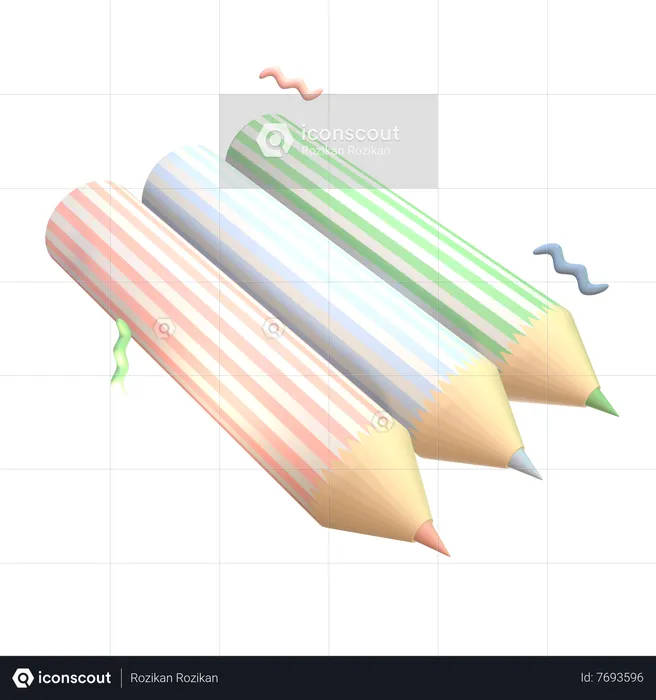 Colored Pencils  3D Icon