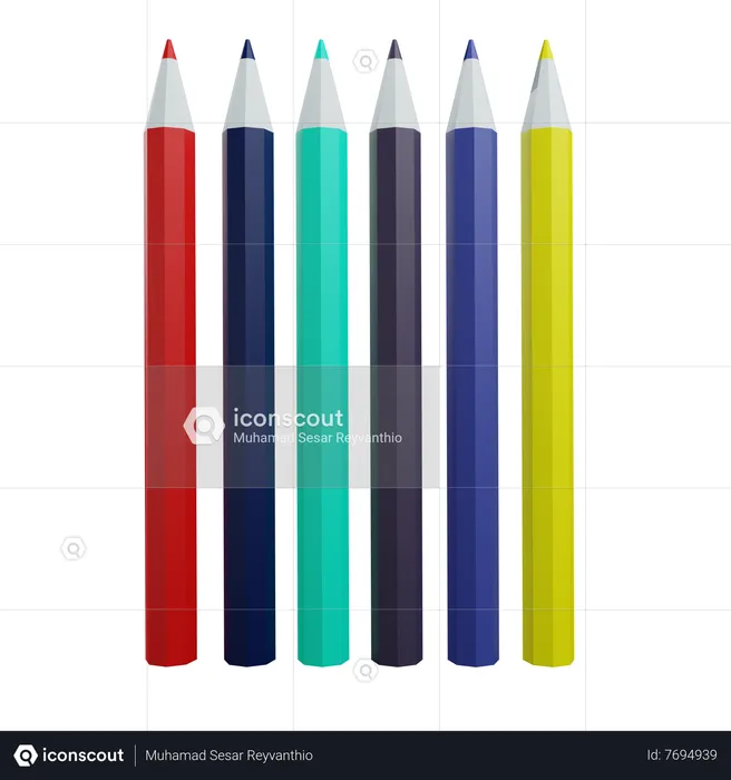 Colored Pencils  3D Icon