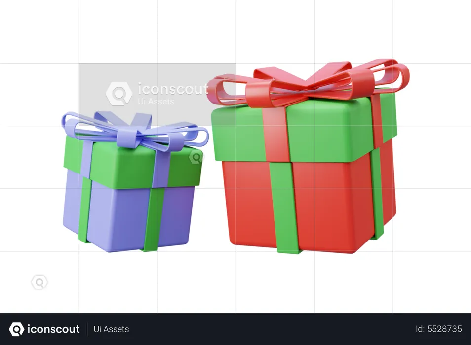 Colorful gift box  3D Icon