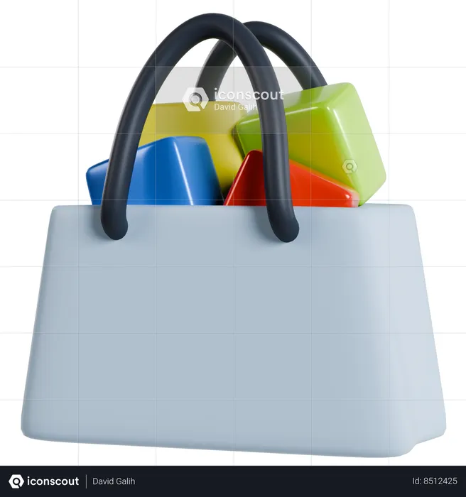 Colorful Shopping Experience AppStore  3D Icon