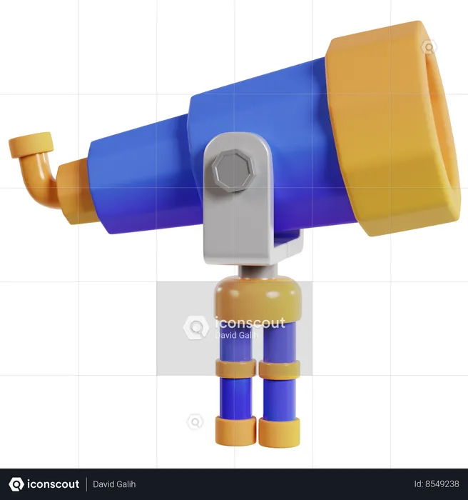 Colorful Toy Telescope  3D Icon