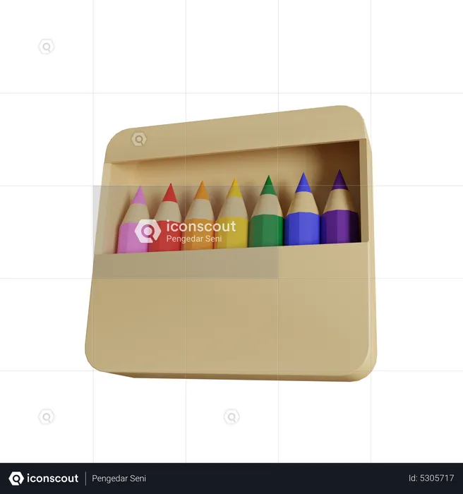 Coloured Pencils  3D Icon