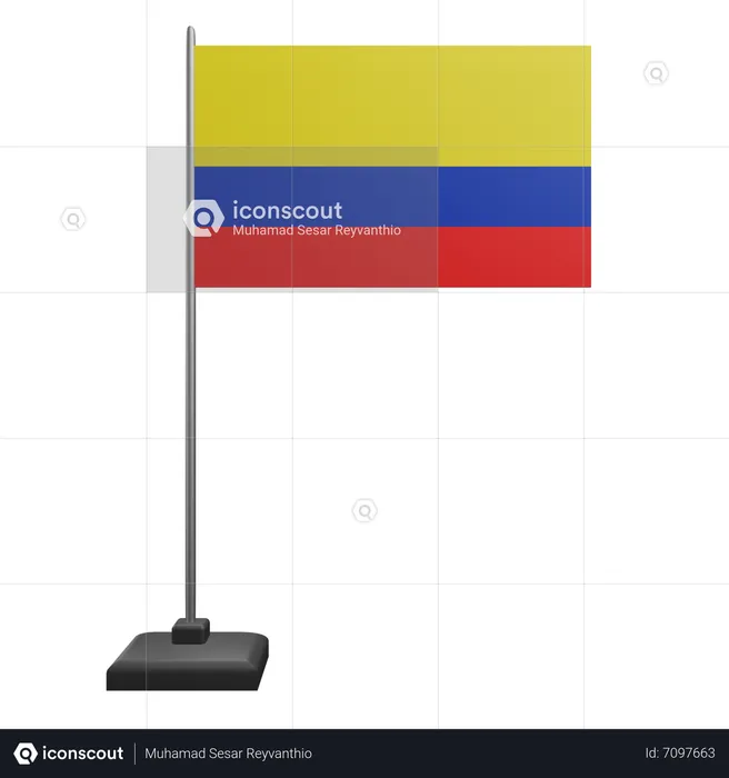 Columbia Flag Flag 3D Icon