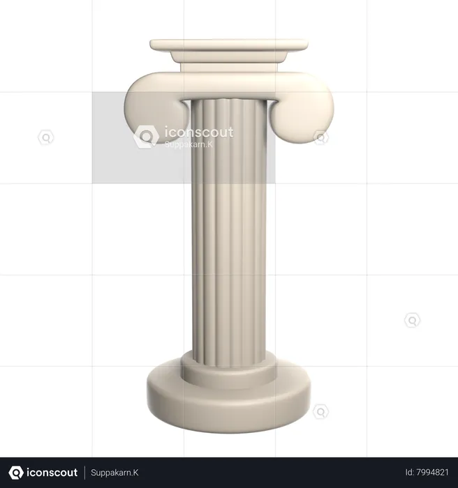 Coluna histórica  3D Icon
