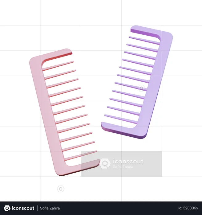 Comb  3D Icon