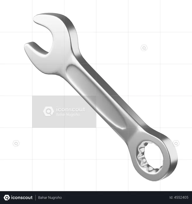 Combination Wrench  3D Illustration