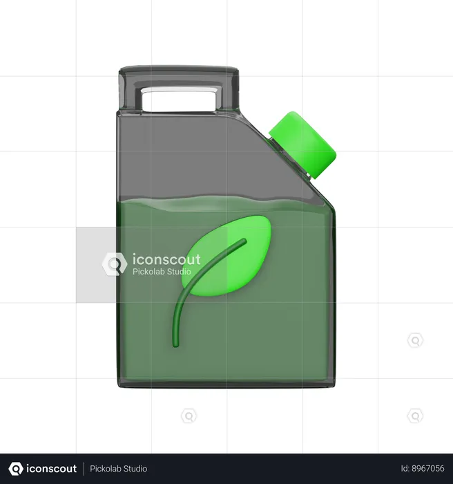 Combustible verde  3D Icon